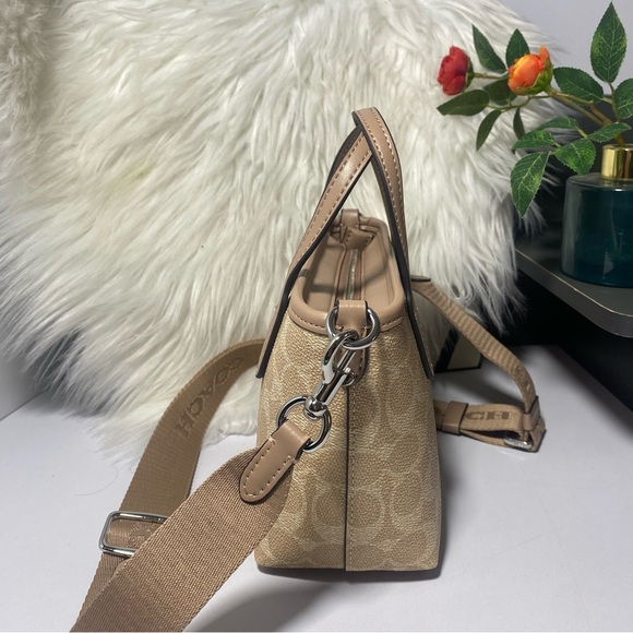 Coach Tan Signature Canvas Tote Bag - Picture 2 of 5